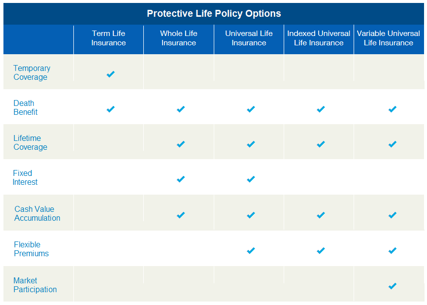 protective life policy options