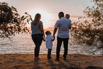 family lake image - life insurance for stay at home parent