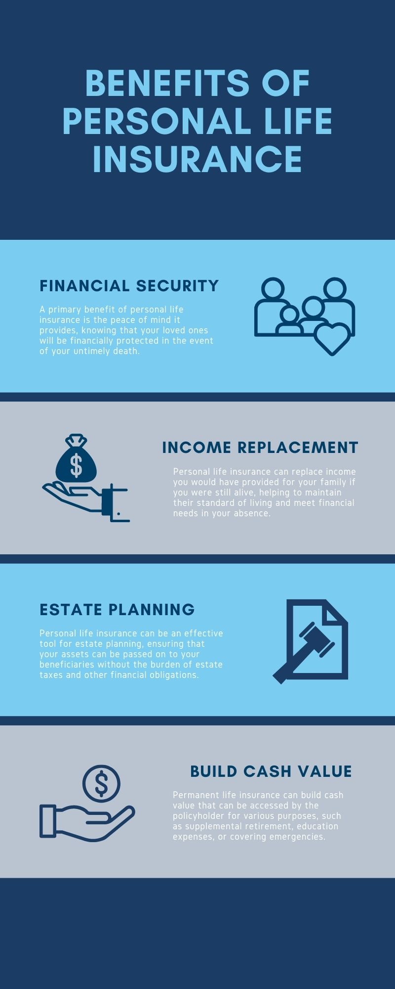 benefits of personal life insurance infographic