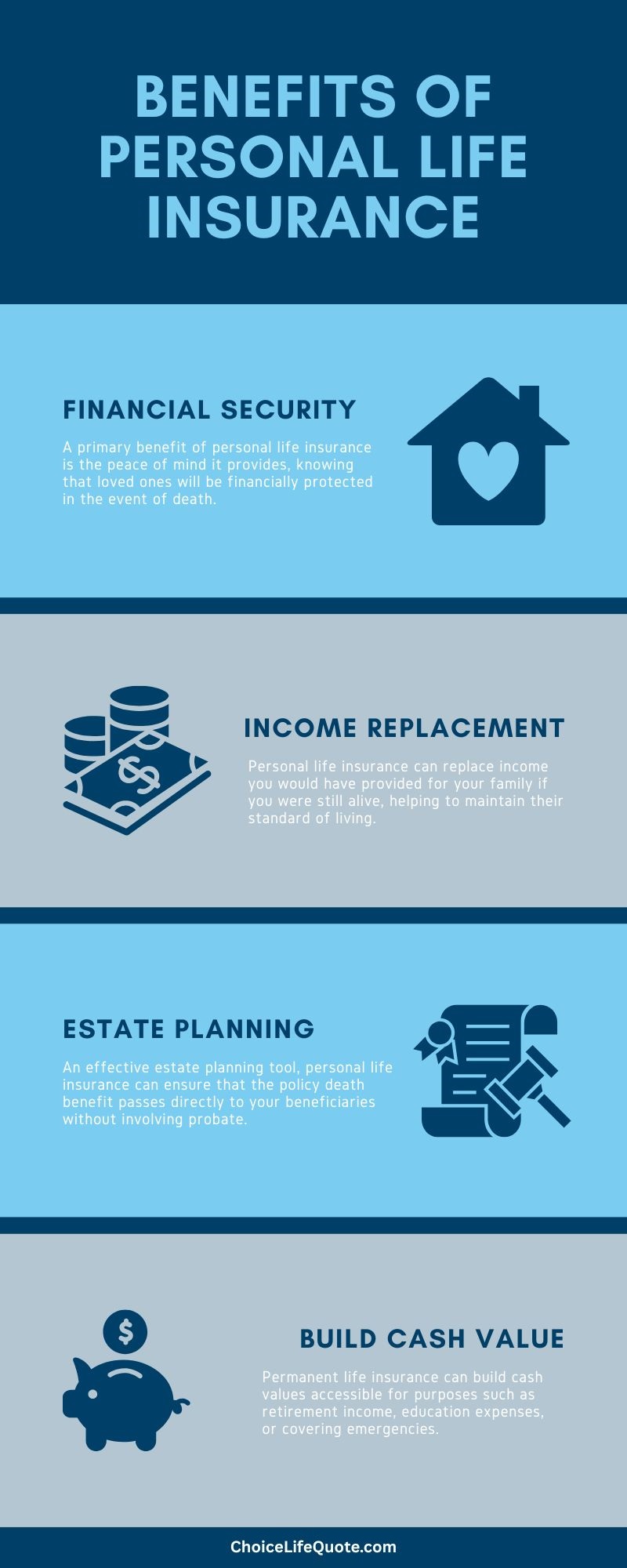 benefits of personal life insurance infographic
