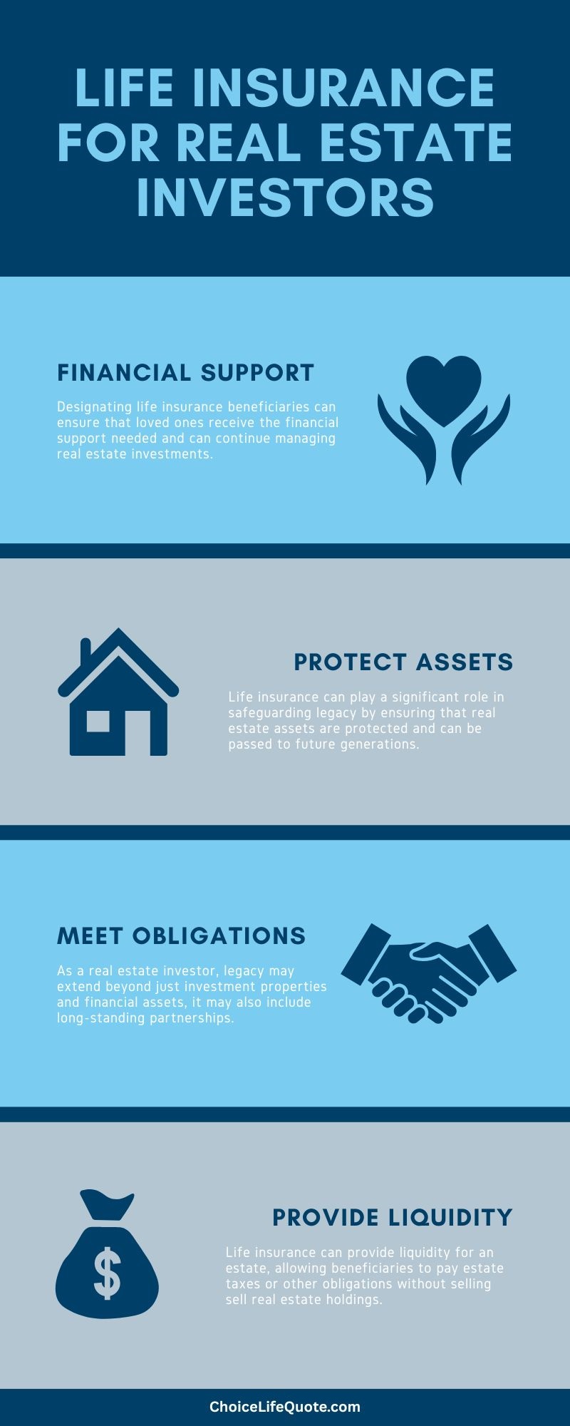 life insurance for real estate investors infographic