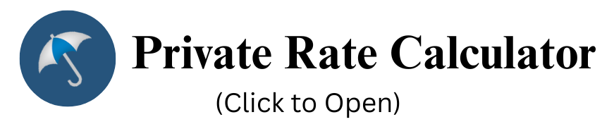 private rate calculator image