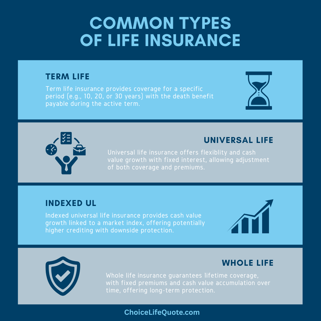 types of life insurance infographic